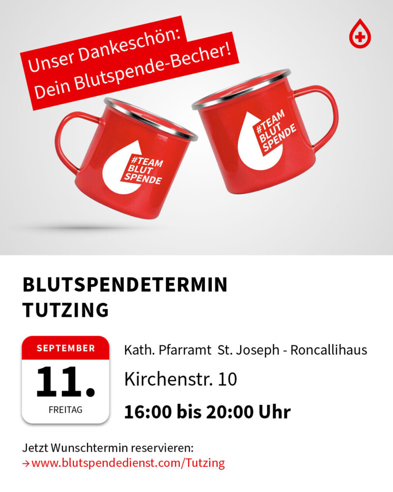 Blutspende im Roncallihaus ***mit Dankeschöngeschenk*** - Fr. 11.09.2026 1 2026 Blutspende Herbst Dankeschoen -