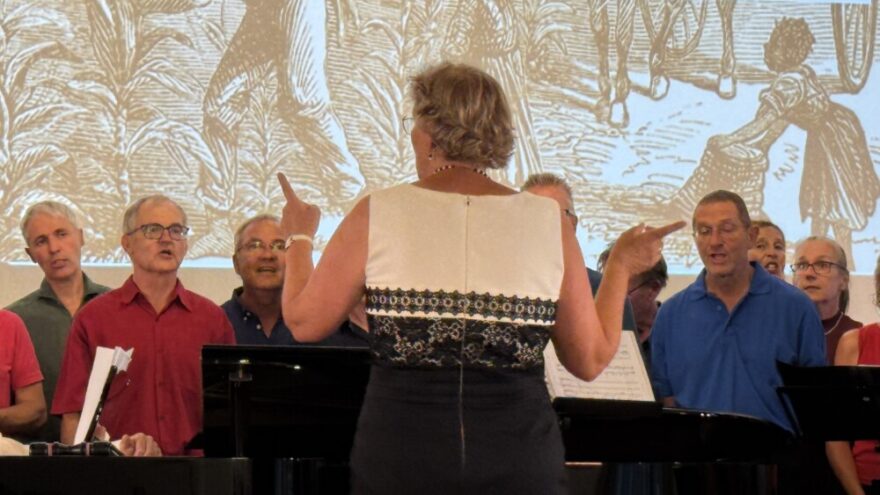ChorKonzert 2026 RN02 - Am 17. Juli 2026, einem herrlichen Sommerabend, konnten die Blue Notes Tutzing wieder einmal zu einem abwechslungsreichen Sommerkonzert einladen. Das Programm im wunderschönen Ambiente der Evangelischen Akademie Tutzing spannte einen weiten Bogen von der Liebe, dem Verlust der Liebe, über die Freiheit in der Unbeschwertheit hin zum Kampf um die politische Freiheit und der Menschenrechte. Das Publikum hörte im ersten Teil Stücke wie „Summerwind“ und „Can’t help falling in love“, wurde mit „Set your Sail“ schwungvoll und mit Bodypercussion aufgefordert, einen Neustart zu wagen, nichts aufzuschieben und heute noch die „Segel zu setzen“. Im afrikanischen Teil kamen dann Lieder um den ewigen Kampf um die Freiheit und Rechte der Völker um mit dem Lied „si si ni moja“ auf Swahili zu enden in dem es heißt, wir alle lieben, hassen, hoffen und träumen. Wir alle atmen die selbe Luft „we are one“ – wir sind eins!“